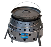 Dutch Oven in Volcano Grill