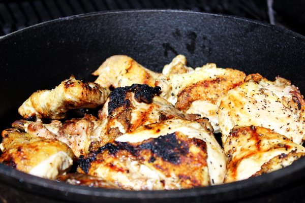 Grilled Chicken In Cast Iron Skillet