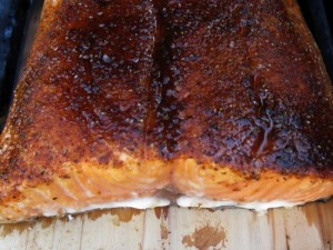 Grilled Salmon on Cedar Plank