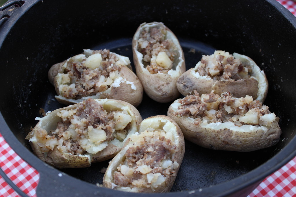 Fill Potato Boats Half Way