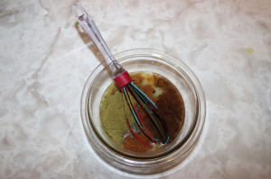 Mixing the Jamaican Marinade