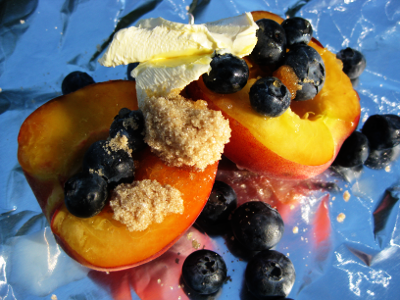 Grilled Peaches and Berries